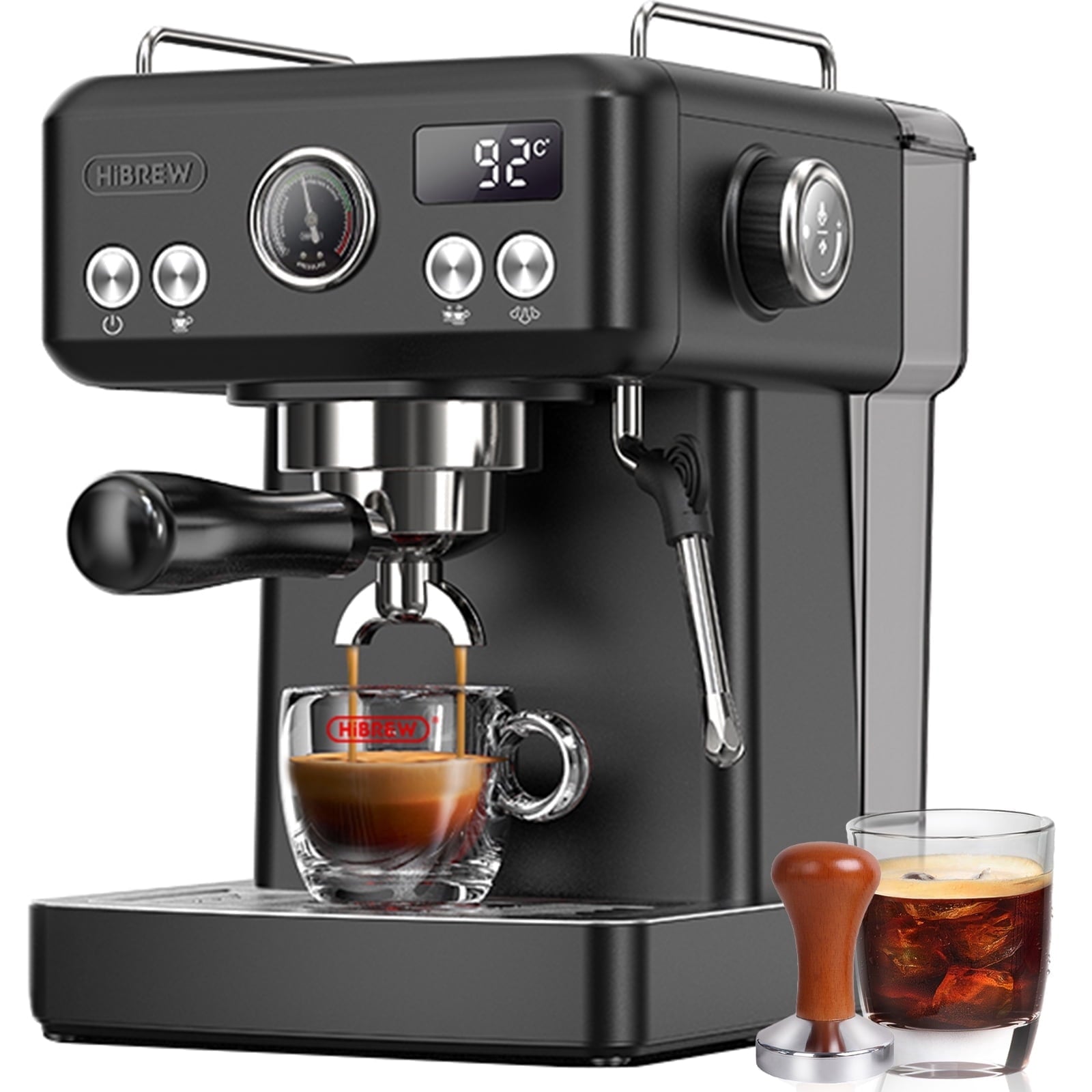 58mm Espresso Machine H10A, 20 Bar Coffee Maker with PID Temperature Control &amp;Steam Wand, Stainless Steel Coffee Machine for Home Use
