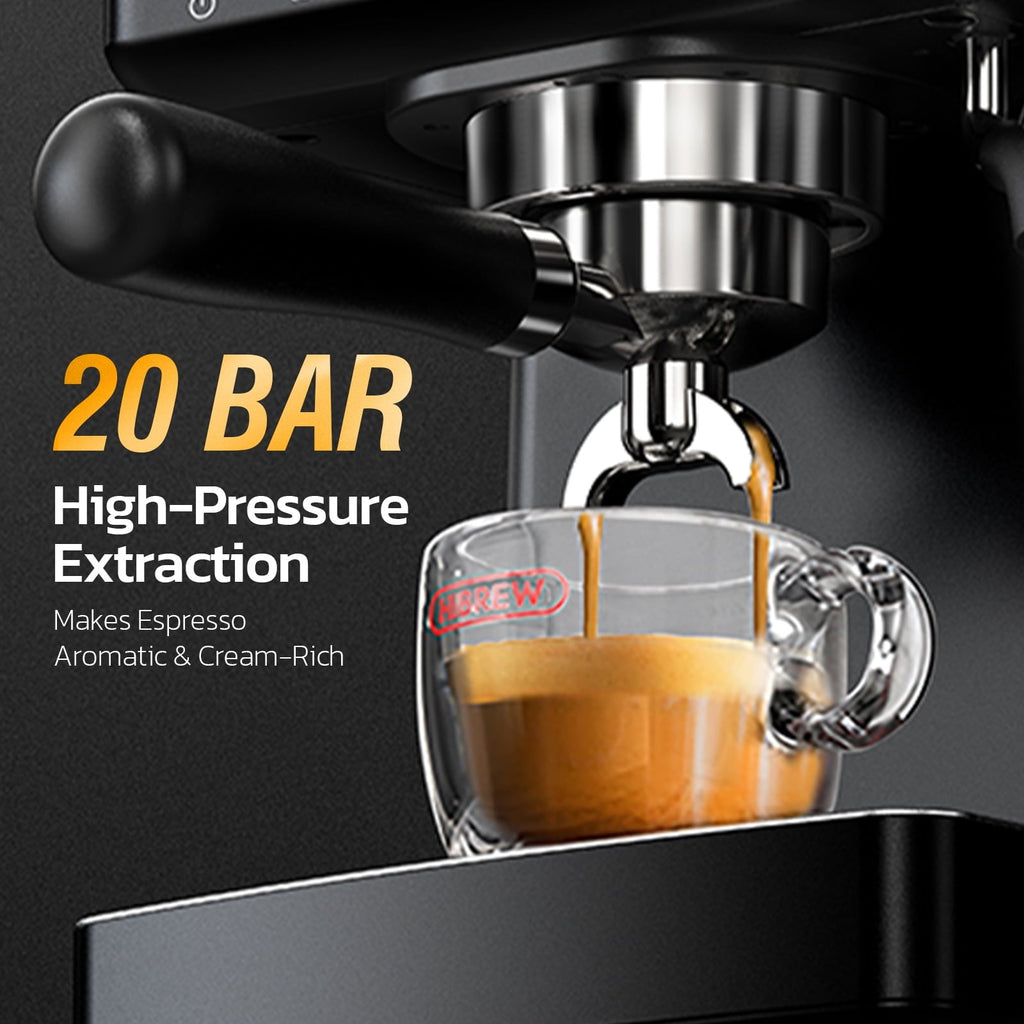 58mm Espresso Machine H10A, 20 Bar Coffee Maker with PID Temperature Control &amp;Steam Wand, Stainless Steel Coffee Machine for Home Use