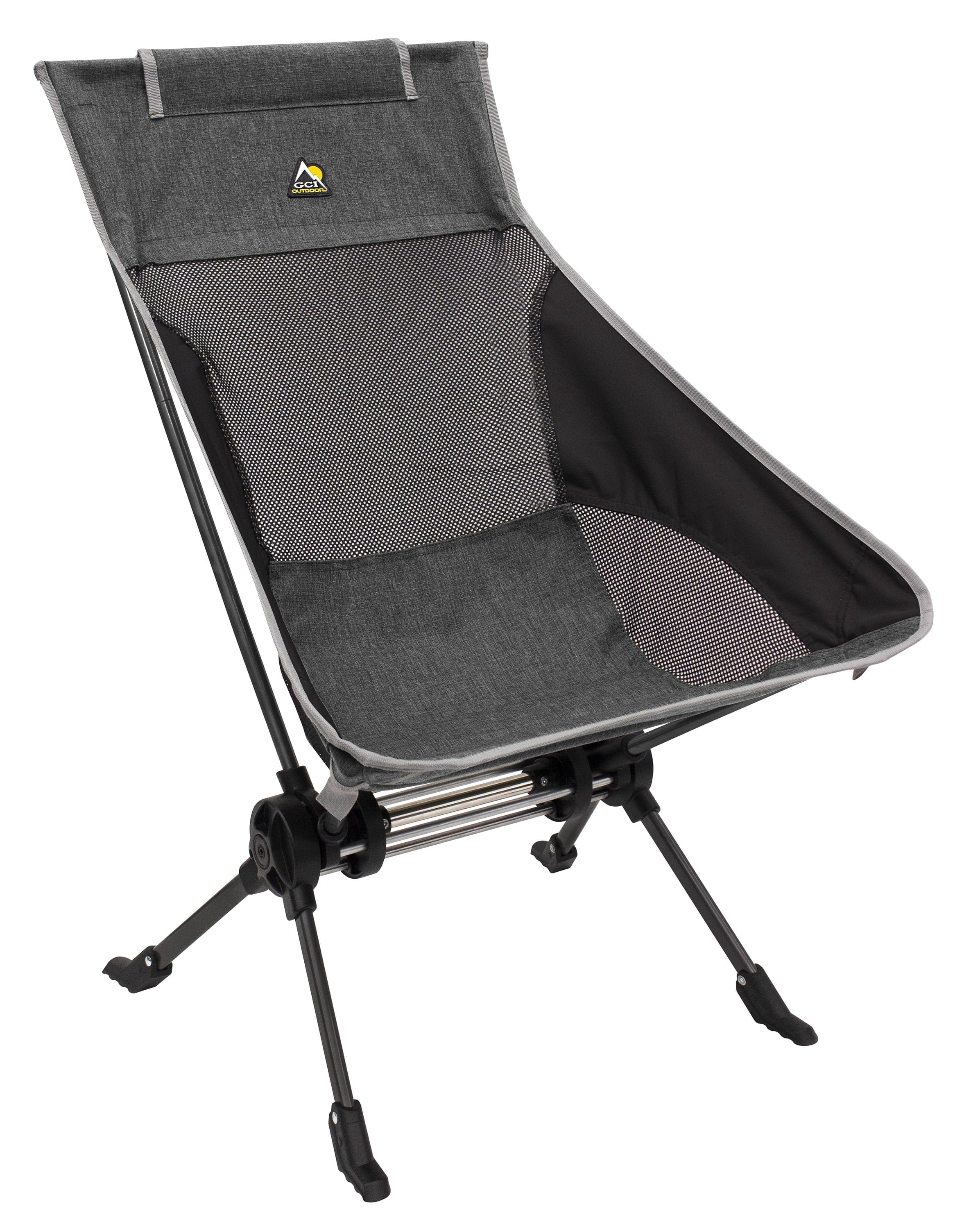 ComPack Rocker Compact Foldable Rocking Camp Chair, Heathered Pewter