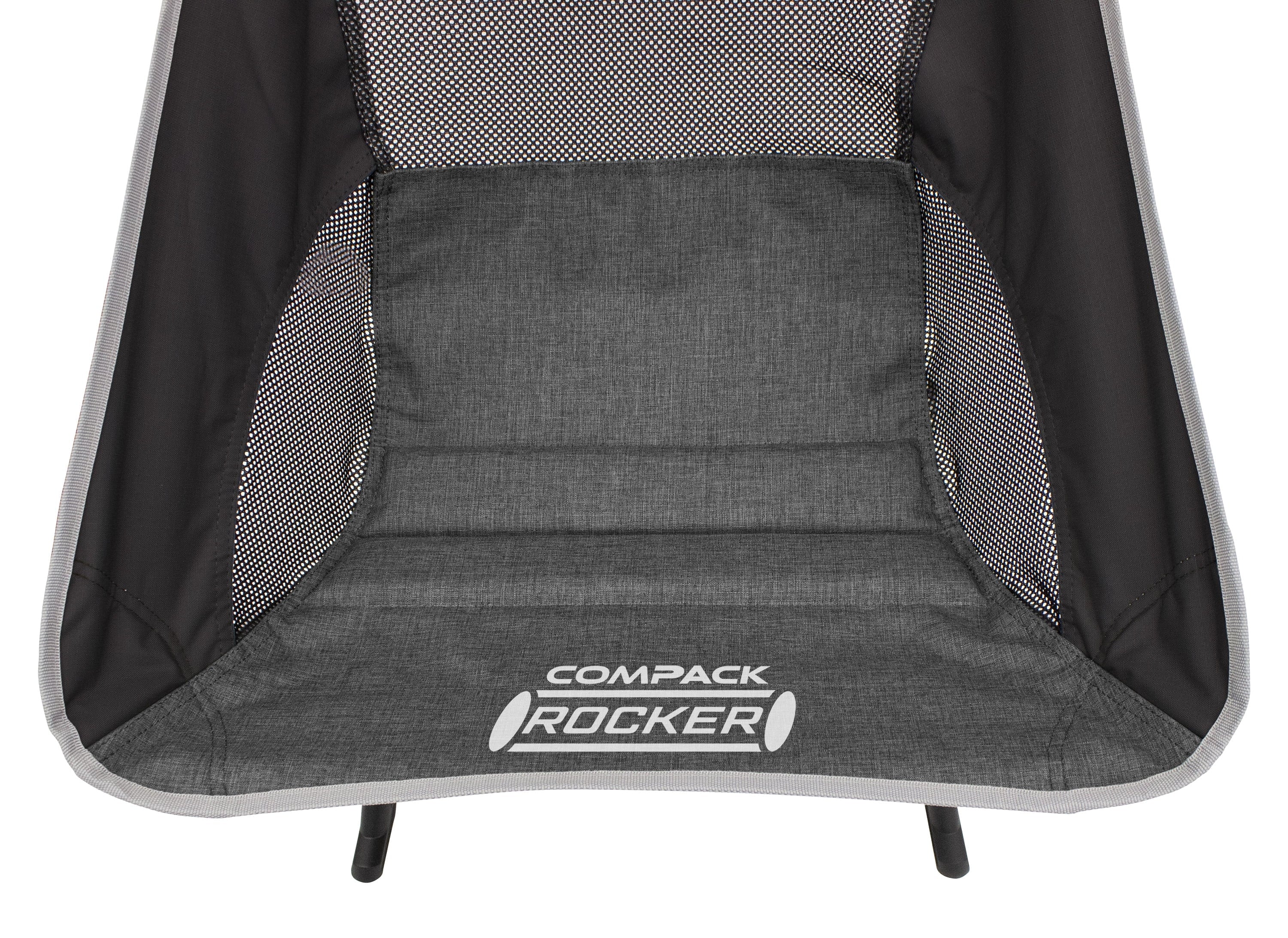 ComPack Rocker Compact Foldable Rocking Camp Chair, Heathered Pewter