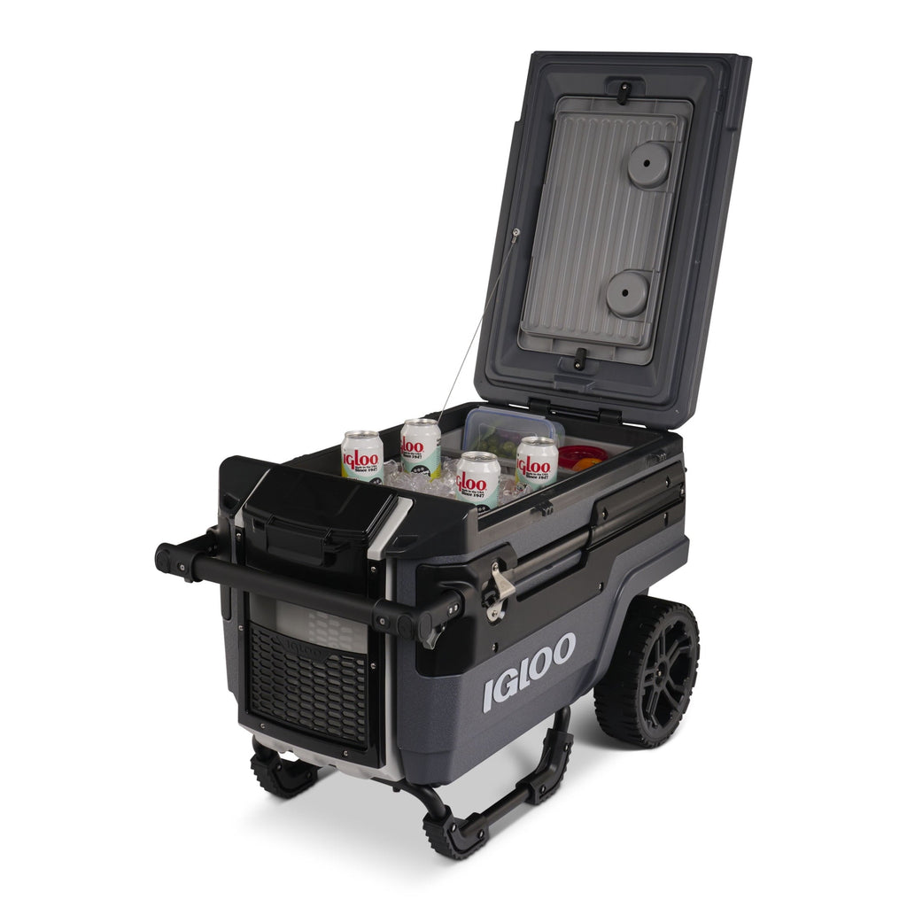 70 QT Trailmate Journey Rolling Cooler, Carbonite Gray