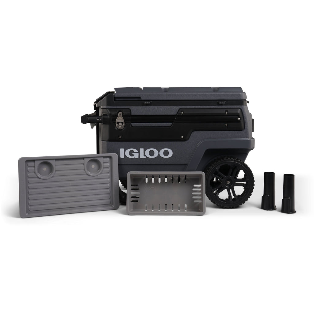 70 QT Trailmate Journey Rolling Cooler, Carbonite Gray