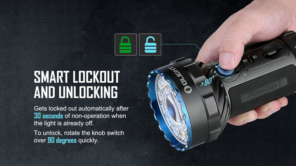 Marauder Mini 7000 Lumen Rechargeable Flashlight with Spot, Flood and RGB lights with Organizer