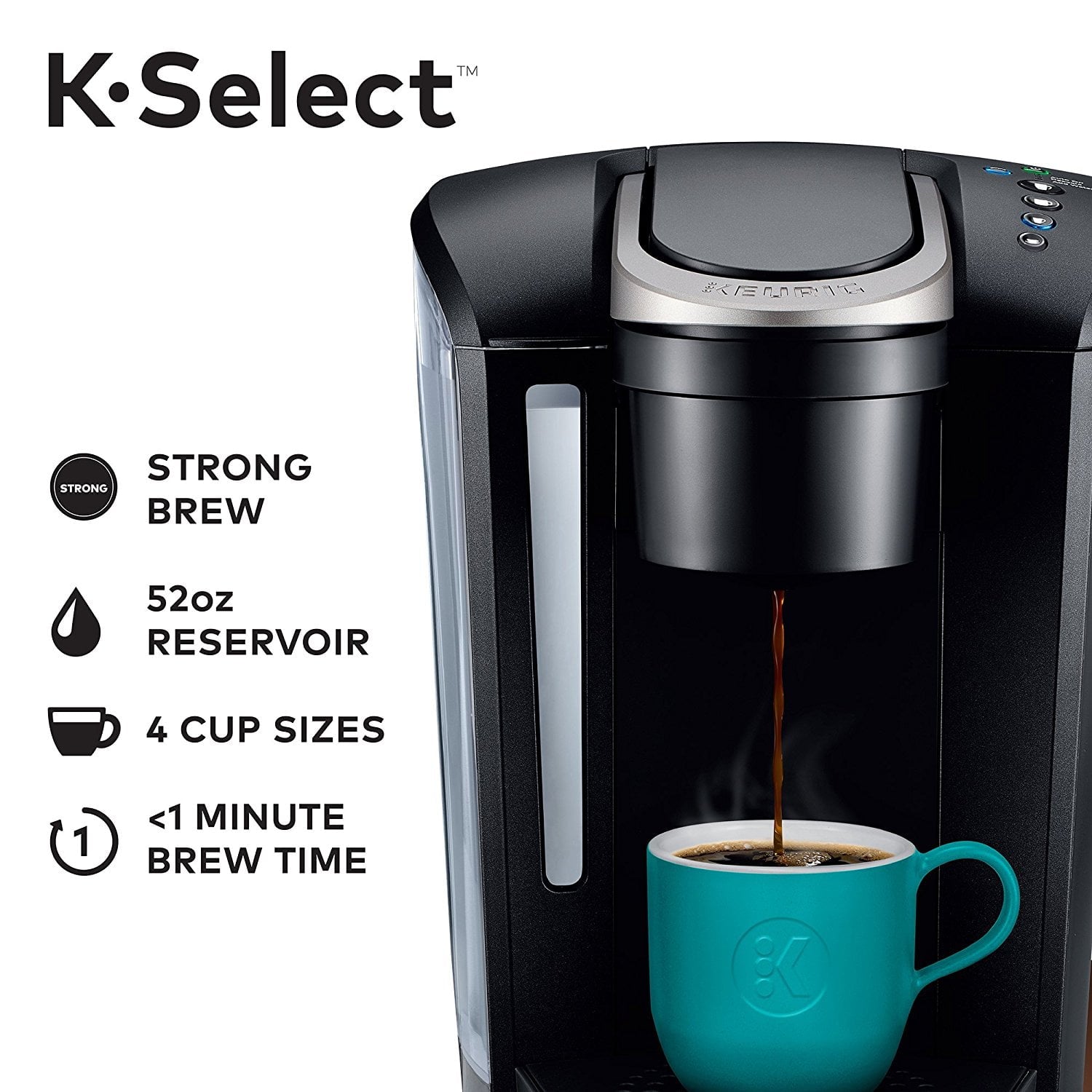 K-Select Single-Serve K-Cup Pod Coffee Maker Graphite