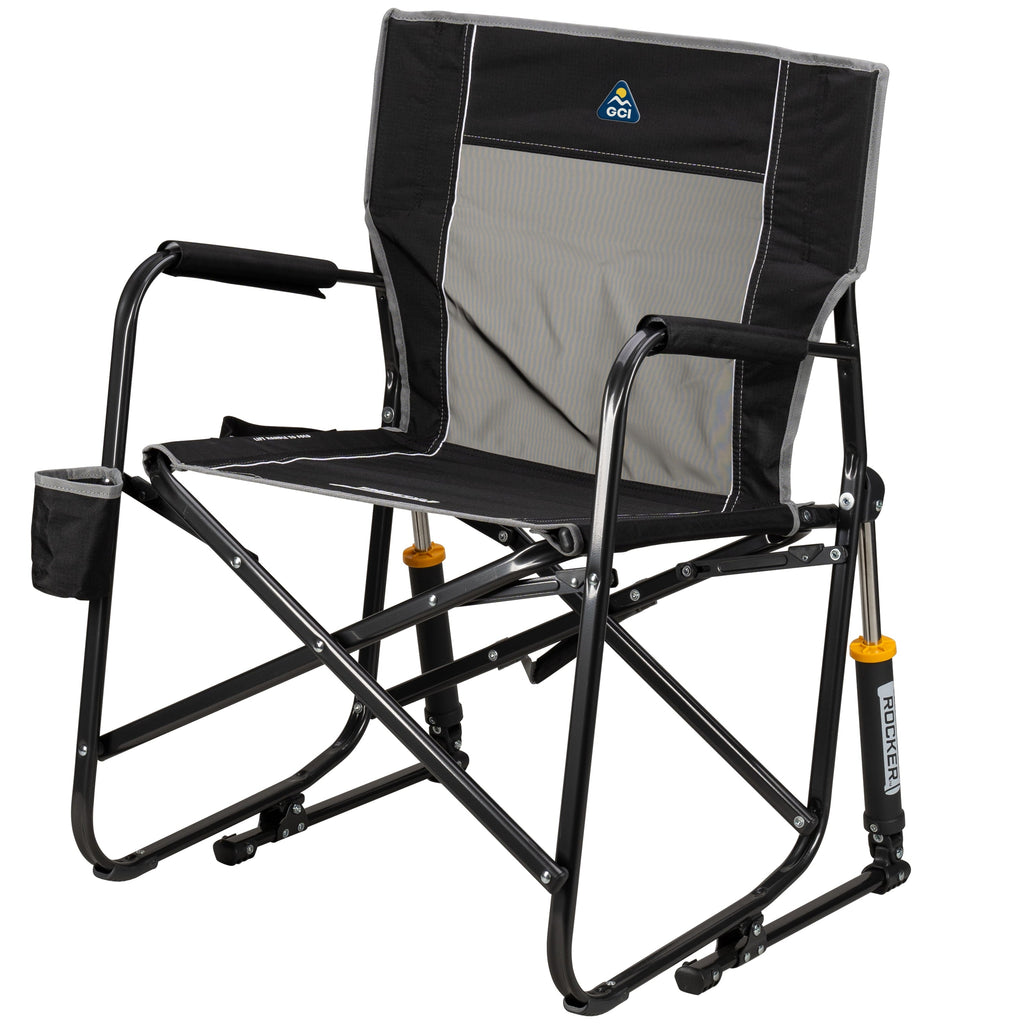 Freestyle Rocker Foldable Rocking Camping Chair, Black