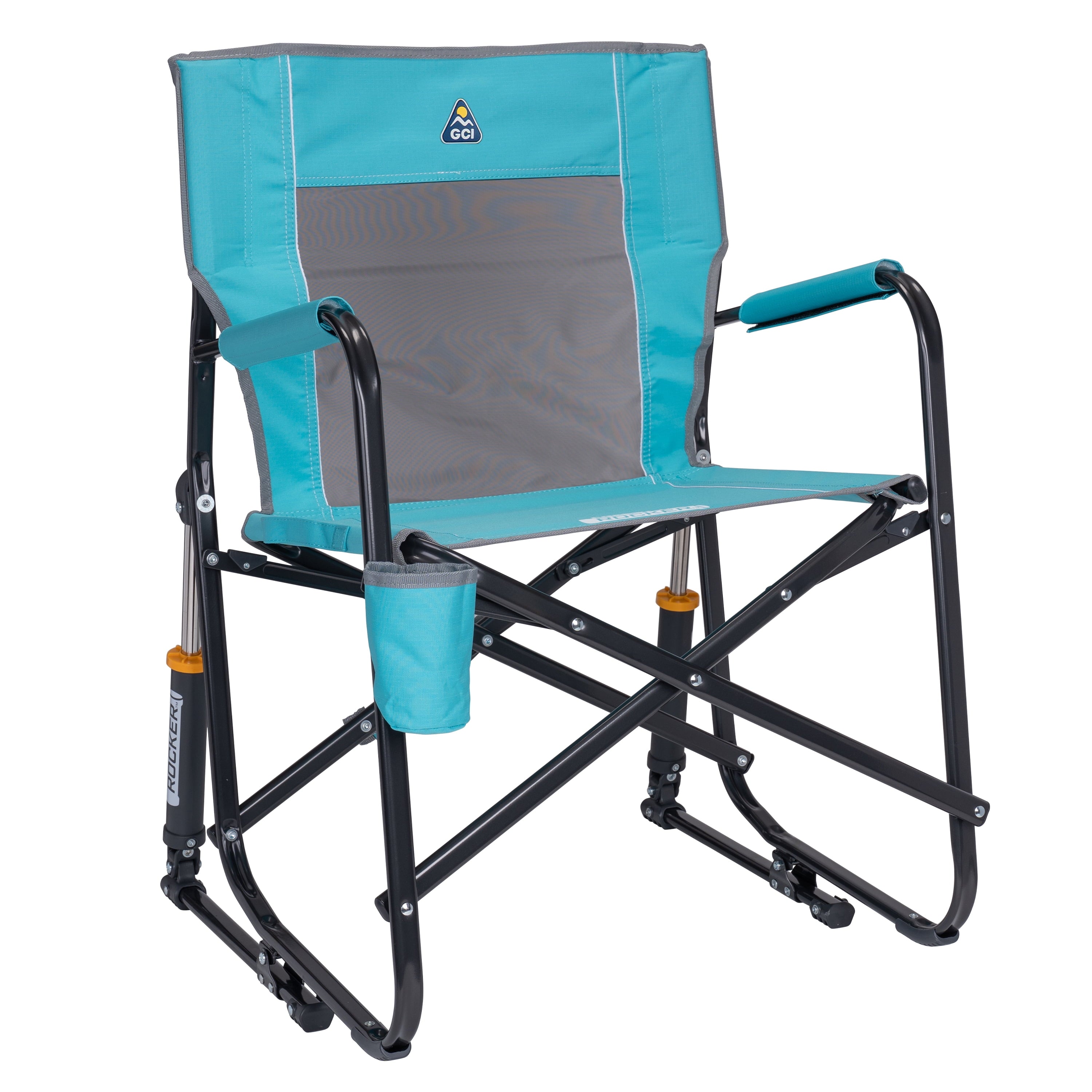 Freestyle Rocker Foldable Rocking Camping Chair, Black