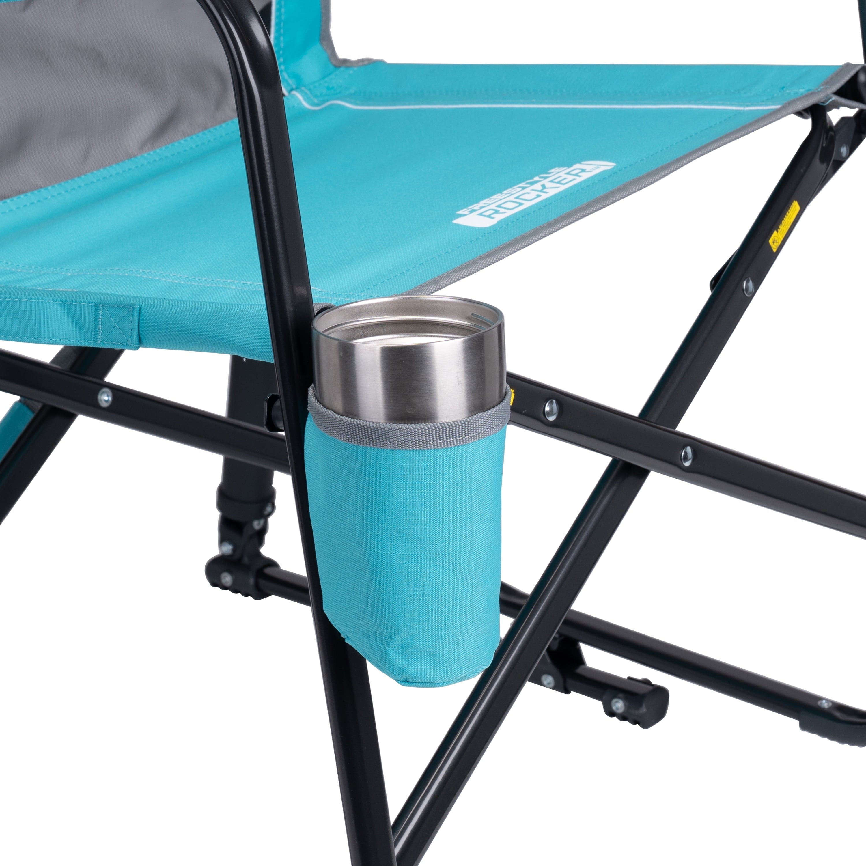 Freestyle Rocker Foldable Rocking Camping Chair, Black