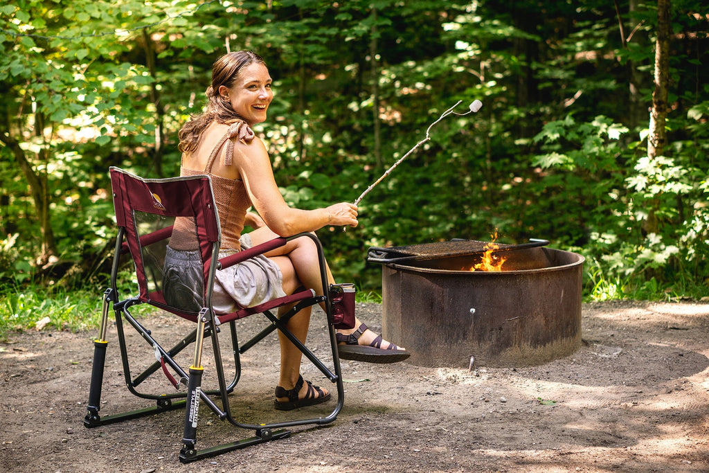 Freestyle Rocker Foldable Rocking Camping Chair, Black