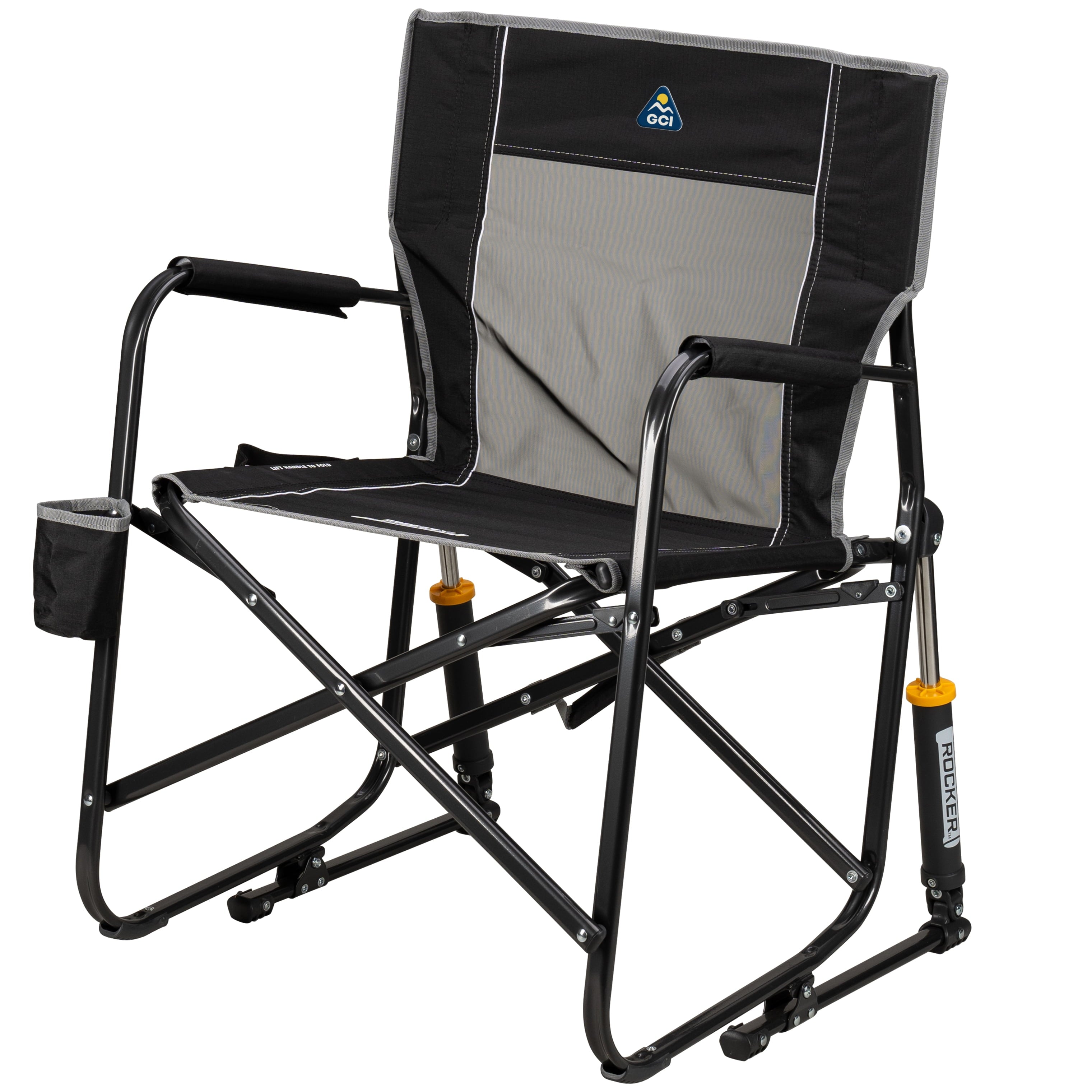 Freestyle Rocker Foldable Rocking Camping Chair, Black