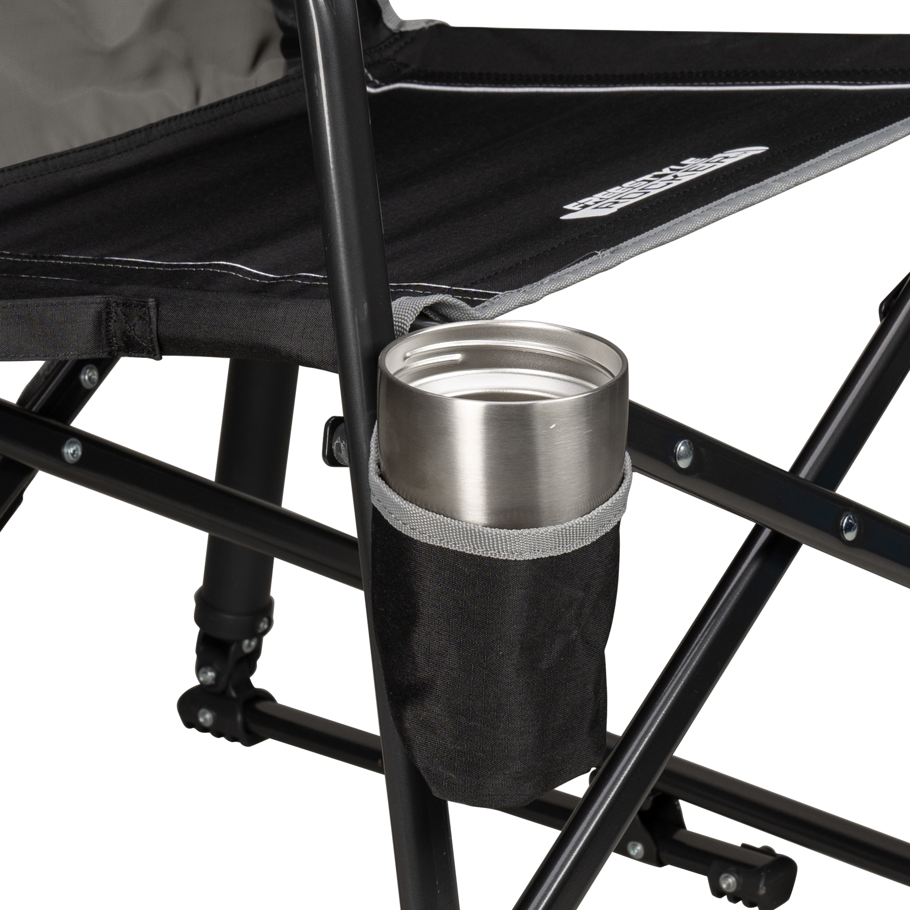 Freestyle Rocker Foldable Rocking Camping Chair, Black