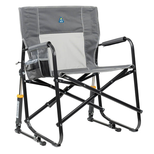 (2 pack) Freestyle Rocker XL Oversized Foldable Rocking Camp Chair, Pewter