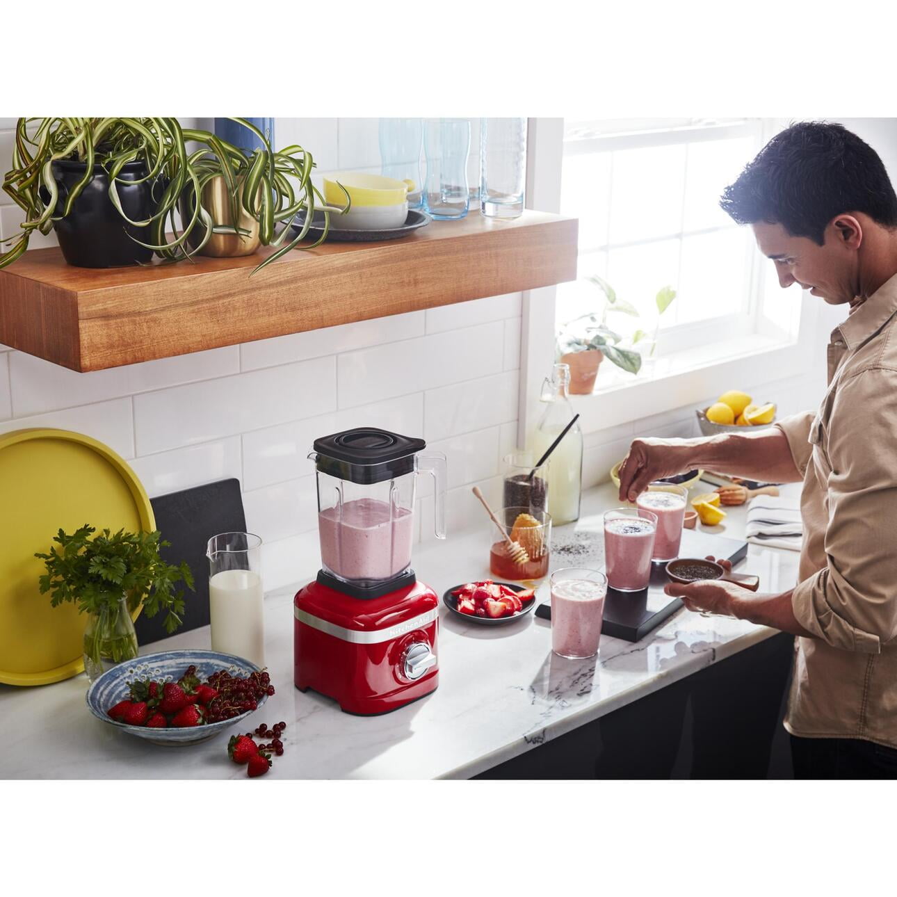 K150 3 Speed Ice Crushing Blender with 2 Personal Blender Jars, Passion Red, KSB1332