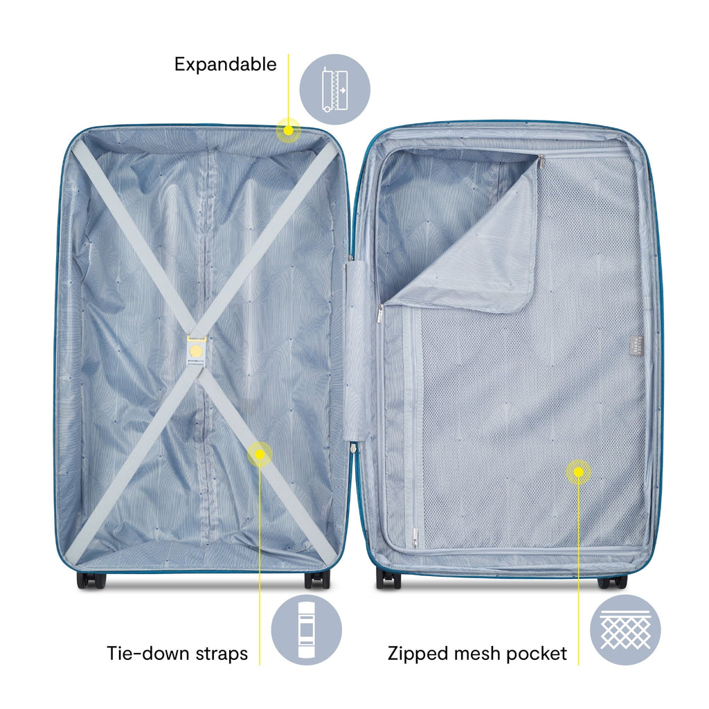 Dune 29" Large Checked Hardside Expandable Spinner Luggage, Teal