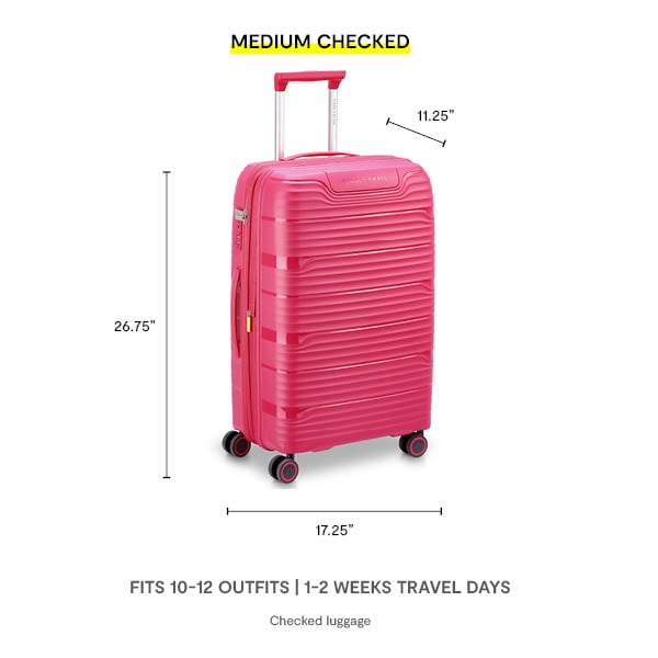 Dune 29" Large Checked Hardside Expandable Spinner Luggage, Teal