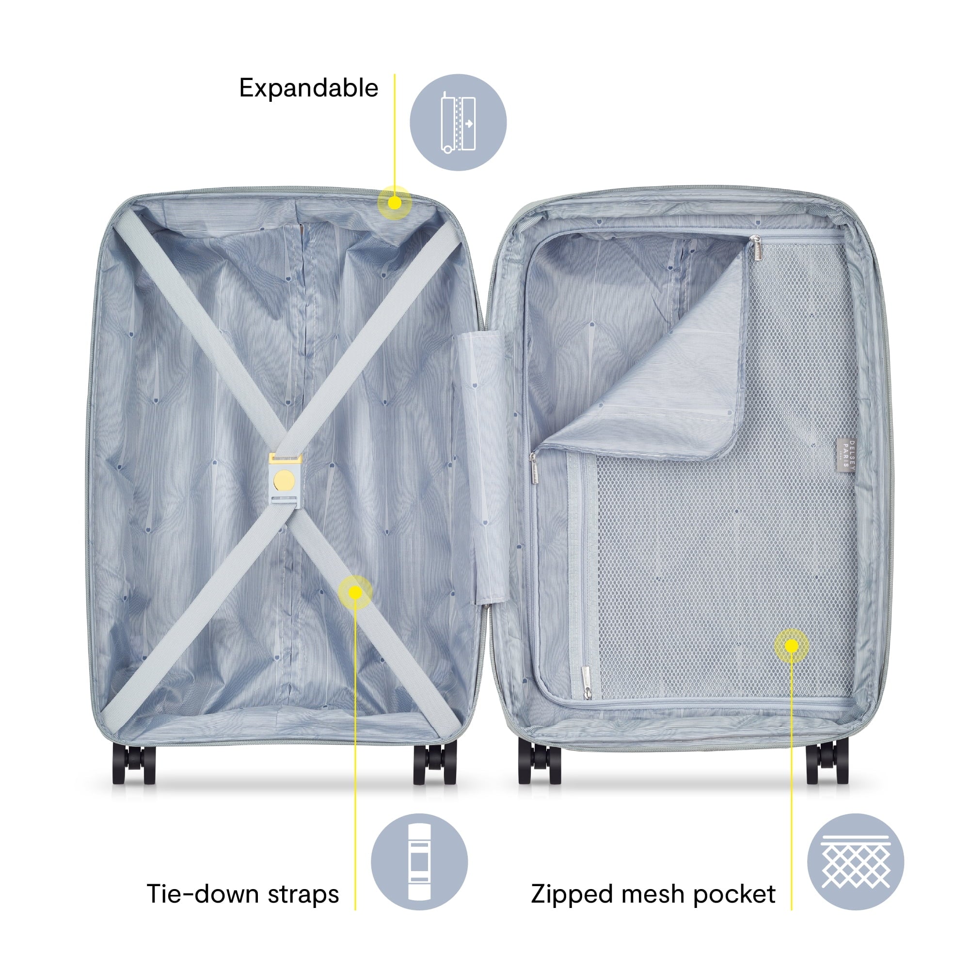 Dune 29" Large Checked Hardside Expandable Spinner Luggage, Teal