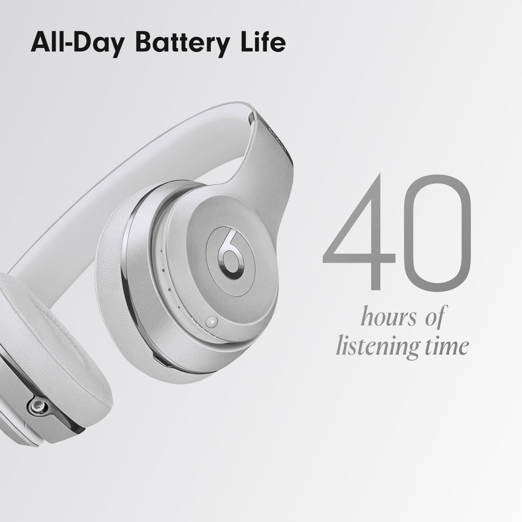 Solo3 Wireless On-Ear Headphones (Silver) Bundle with Accessories