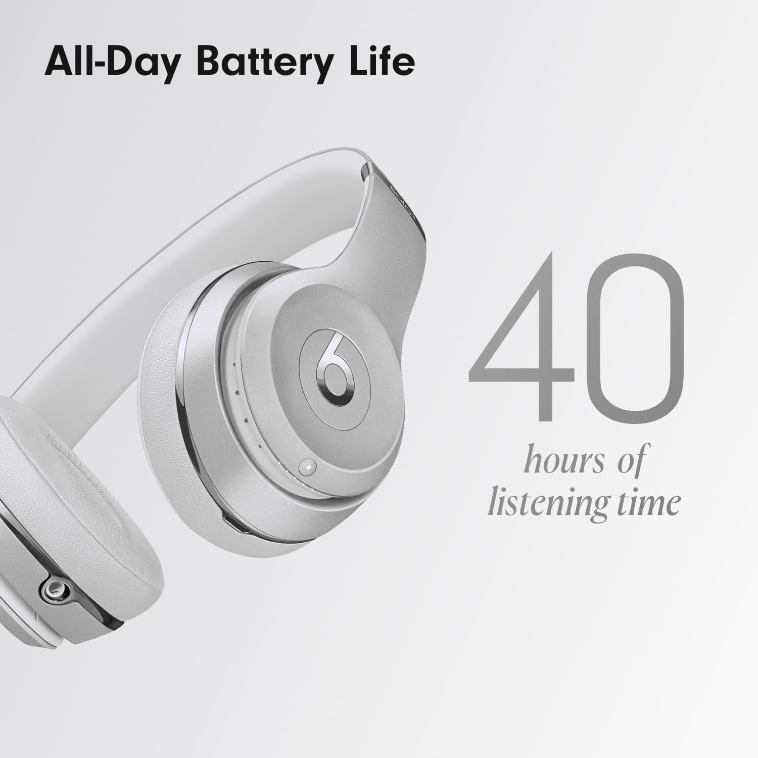 Solo3 Wireless On-Ear Headphones (Silver) Bundle with Accessories