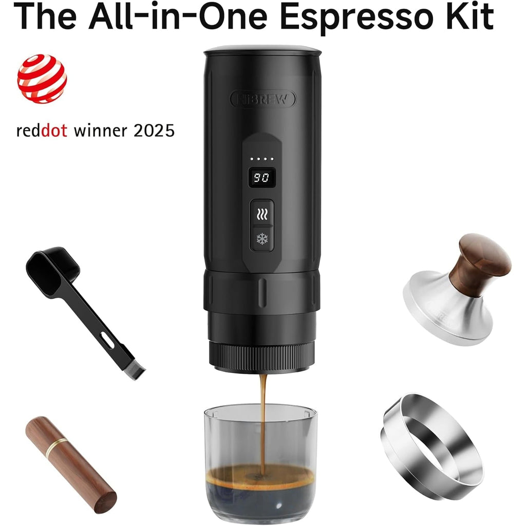 H4C Portable Espresso Coffee Machine, 51mm Bottomless Professional Coffee Maker