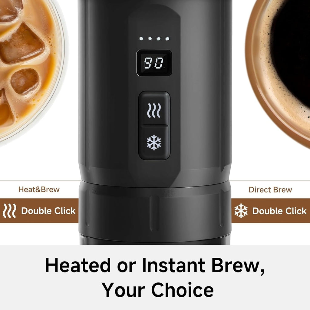 H4C Portable Espresso Coffee Machine, 51mm Bottomless Professional Coffee Maker
