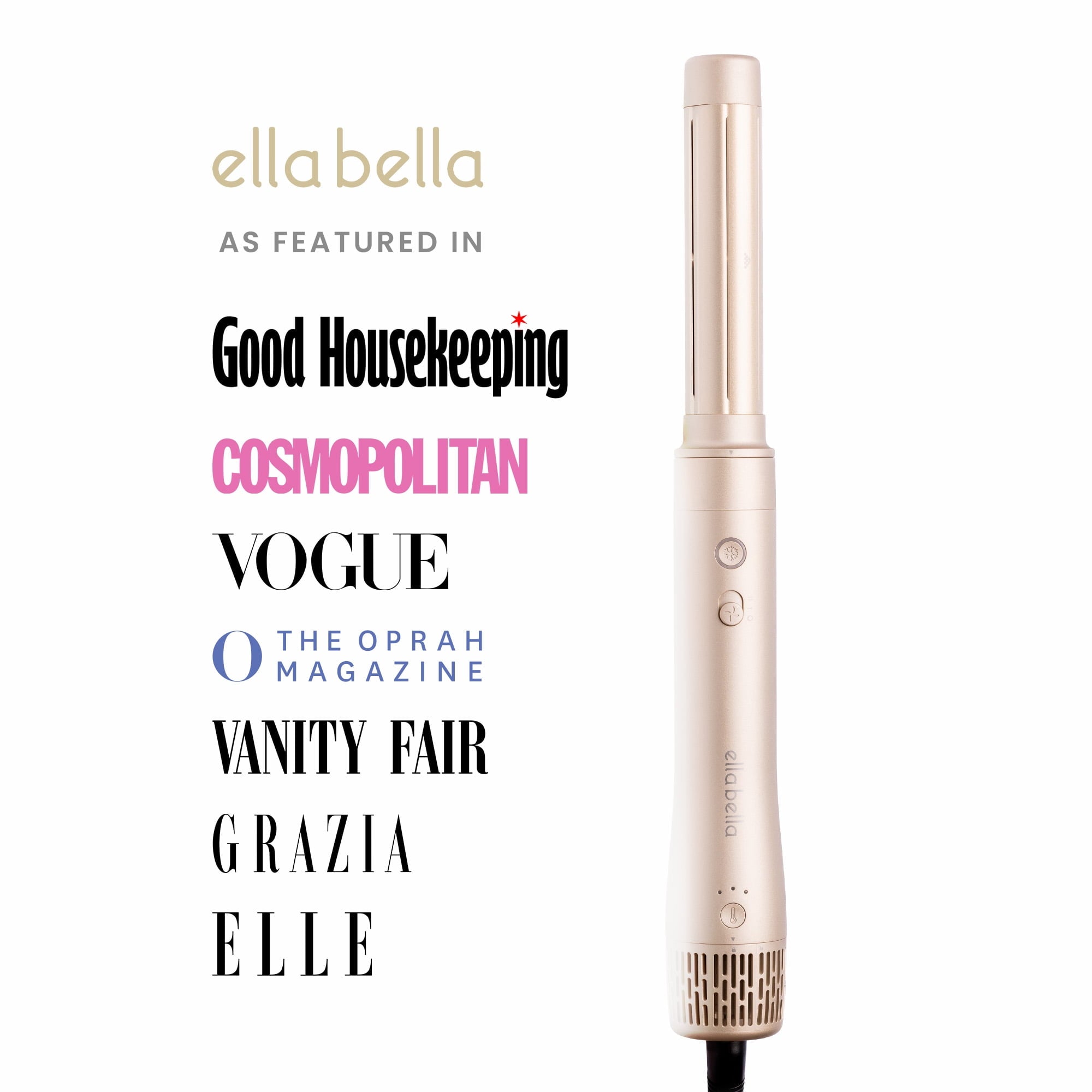 6 in 1 Professional Hot Air Styler • Powerful Hair Dryer &amp; Straightener Set • Fast Drying Curling Volumizing Straightening Styling • Includes Protective Travel Case (Black &amp; Rose Gold)