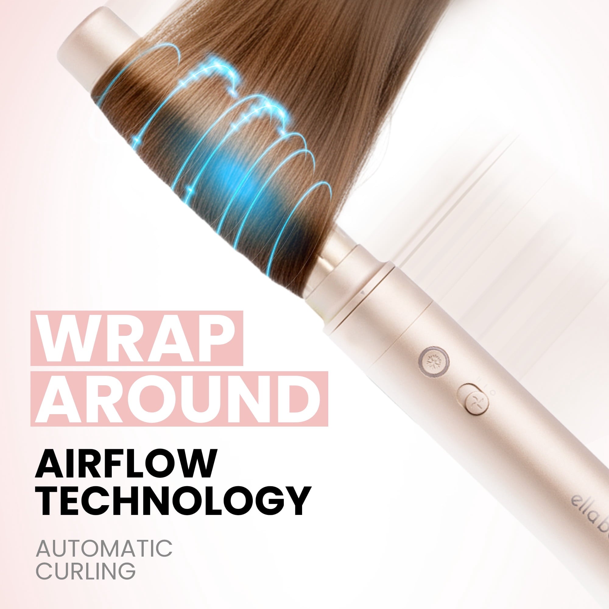 6 in 1 Professional Hot Air Styler • Powerful Hair Dryer &amp; Straightener Set • Fast Drying Curling Volumizing Straightening Styling • Includes Protective Travel Case (Black &amp; Rose Gold)