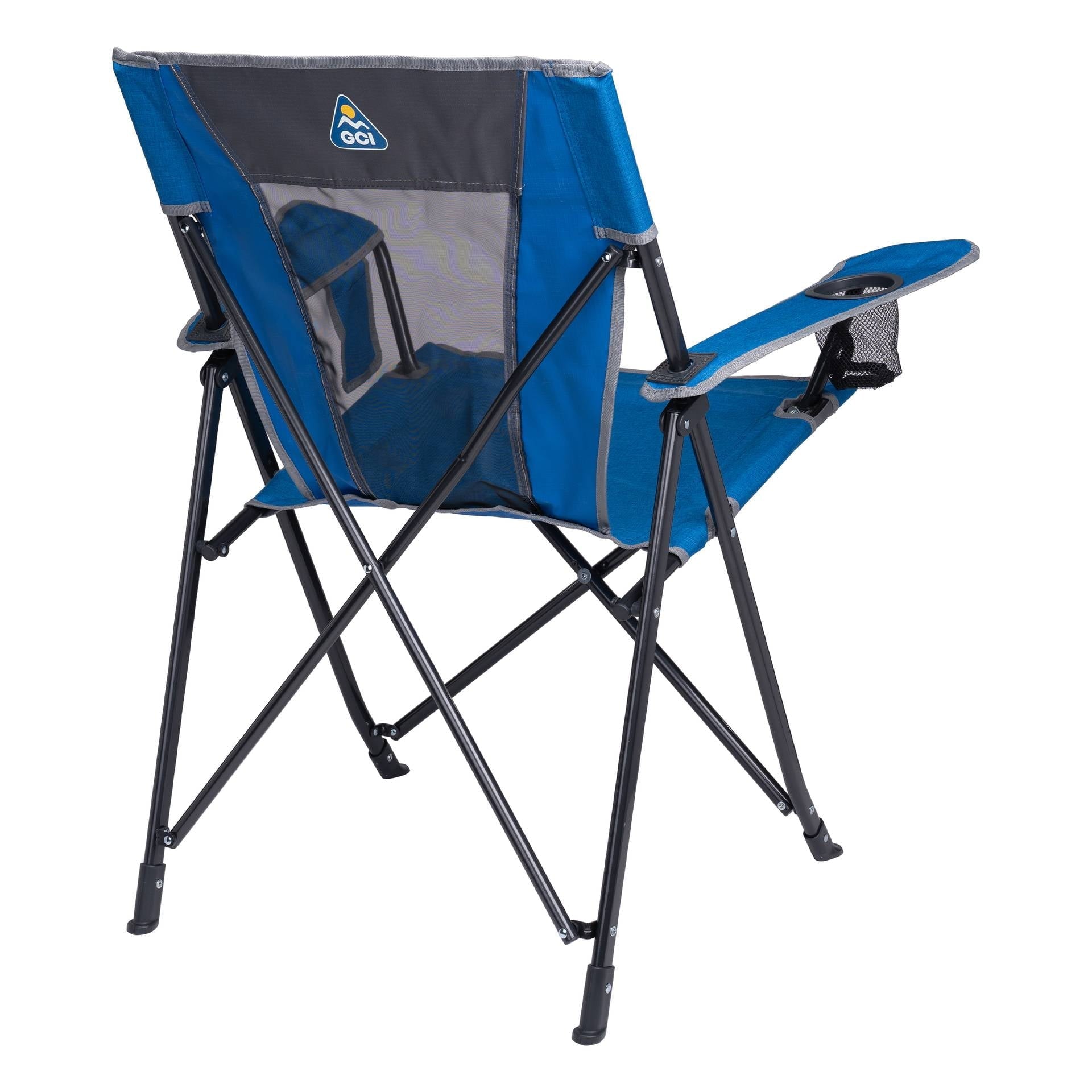 Comfort Quad Lightweight Foldable Camping Chair, Heathered Royal