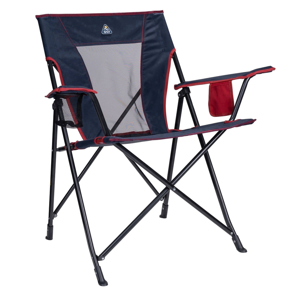 Comfort Quad Lightweight Foldable Camping Chair, Heathered Royal