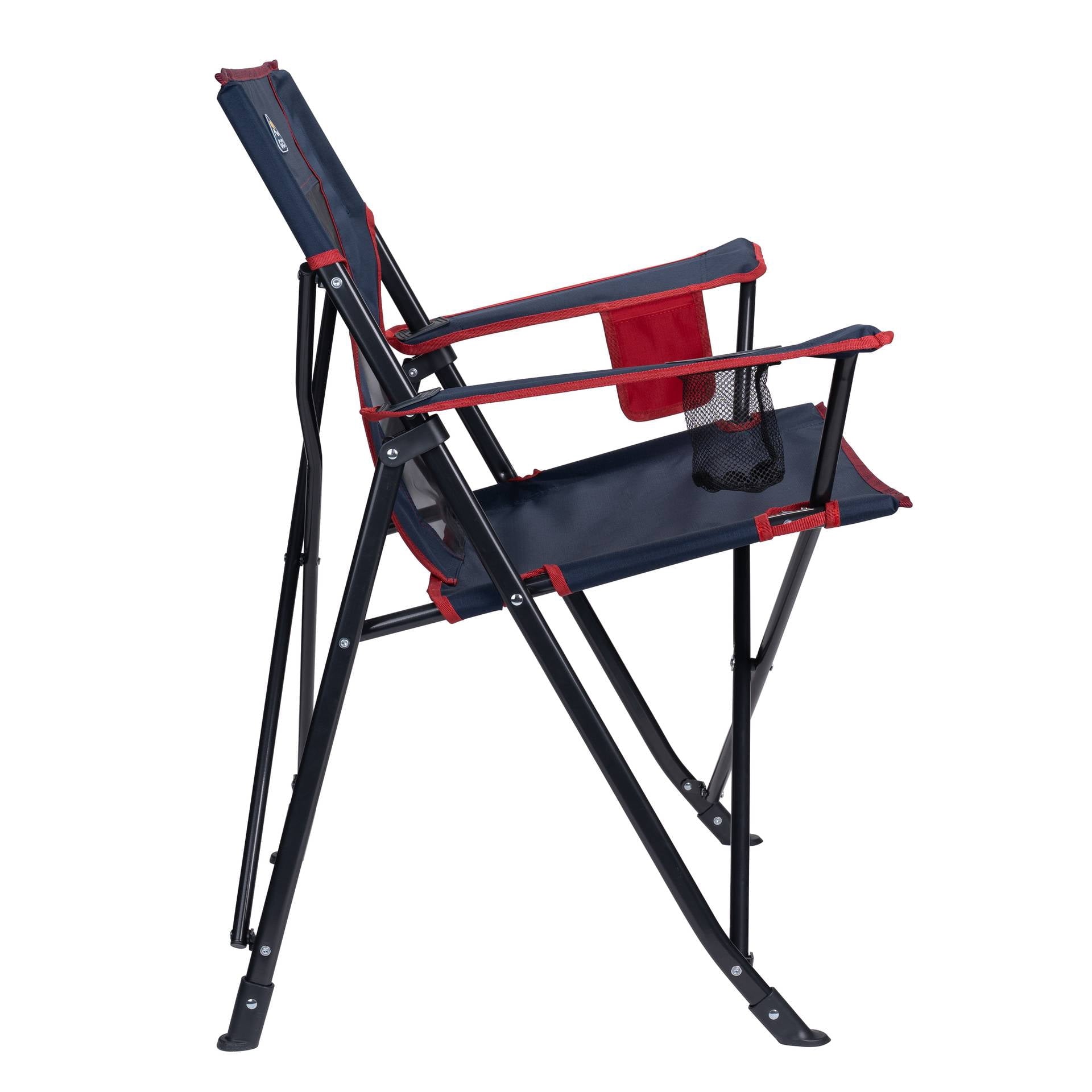 Comfort Quad Lightweight Foldable Camping Chair, Heathered Royal