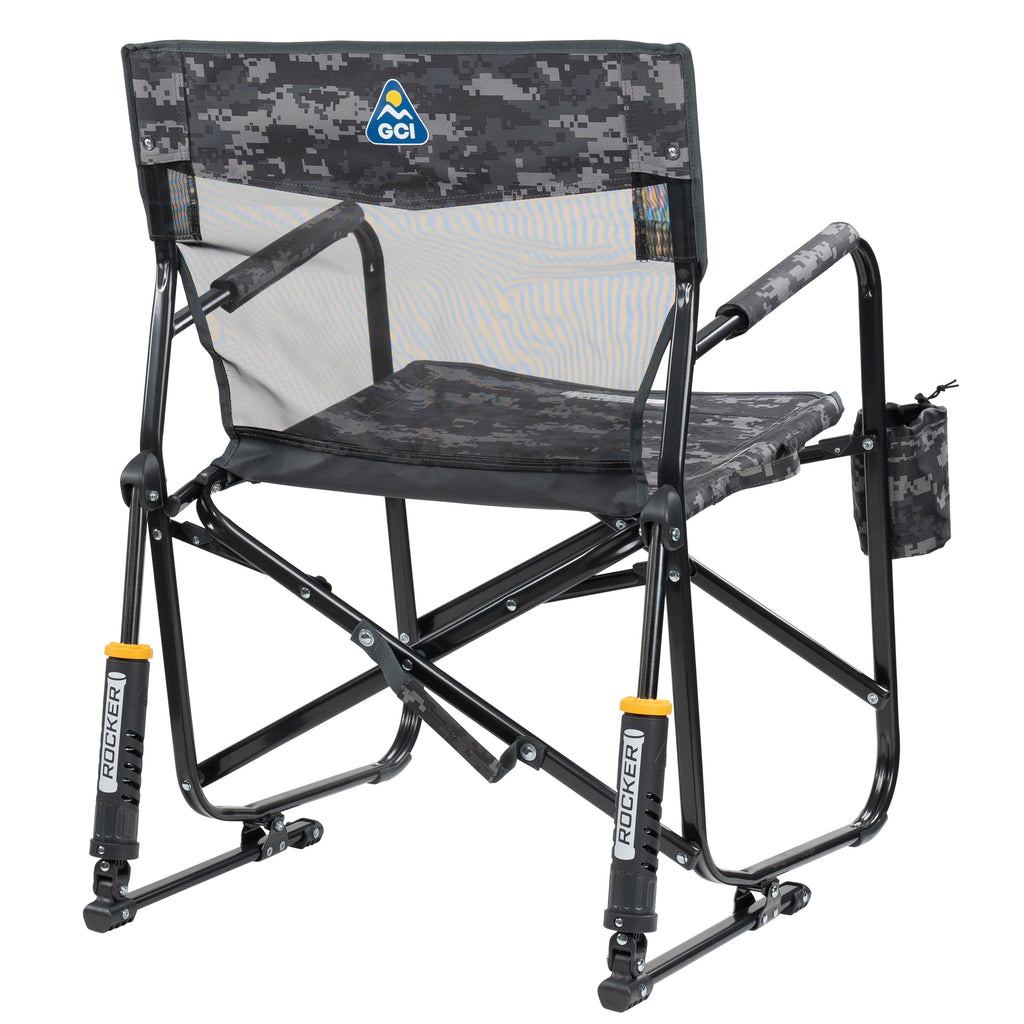 Freestyle Rocker Elite Folding Rocking Camping Chair, Rich Blue