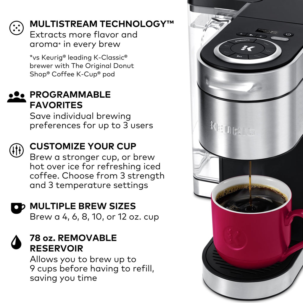K-Supreme Plus Steel Single-Serve K-Cup Pod Coffee Maker