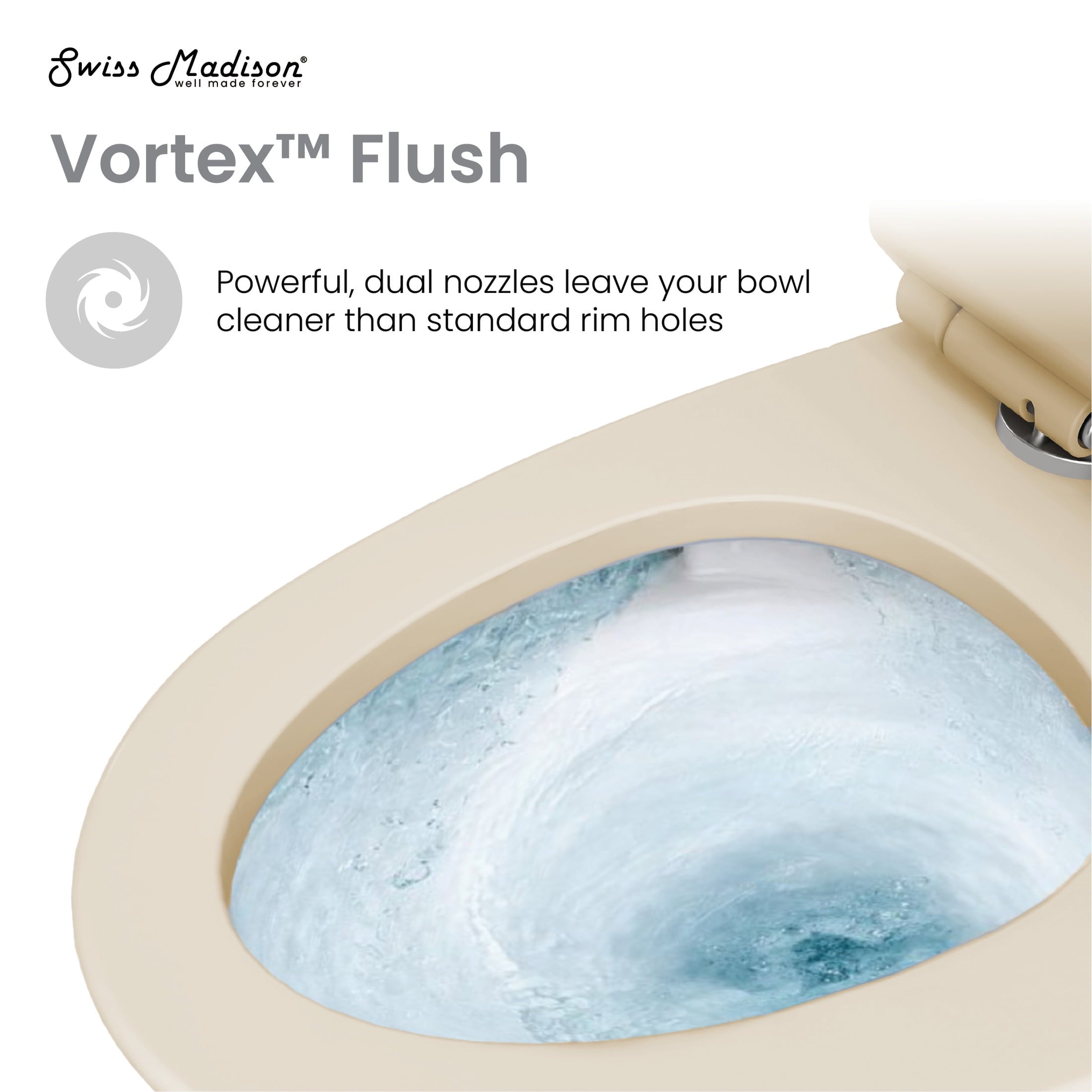 One Piece Elongated Toilet Dual Vortex Flush 1.1/1.6 gpf in Bisque
