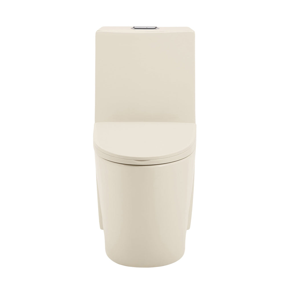 One Piece Elongated Toilet Dual Vortex Flush 1.1/1.6 gpf in Bisque