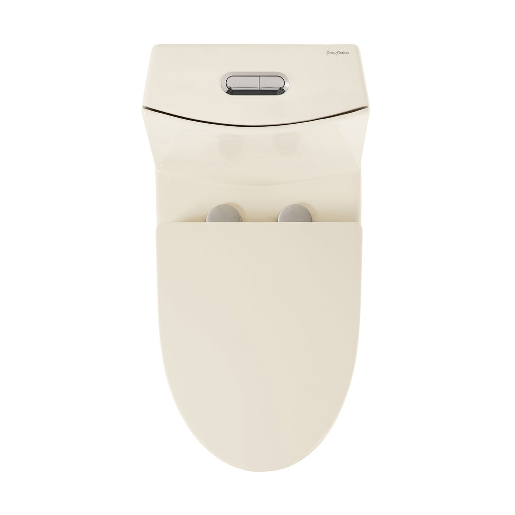 One Piece Elongated Toilet Dual Vortex Flush 1.1/1.6 gpf in Bisque
