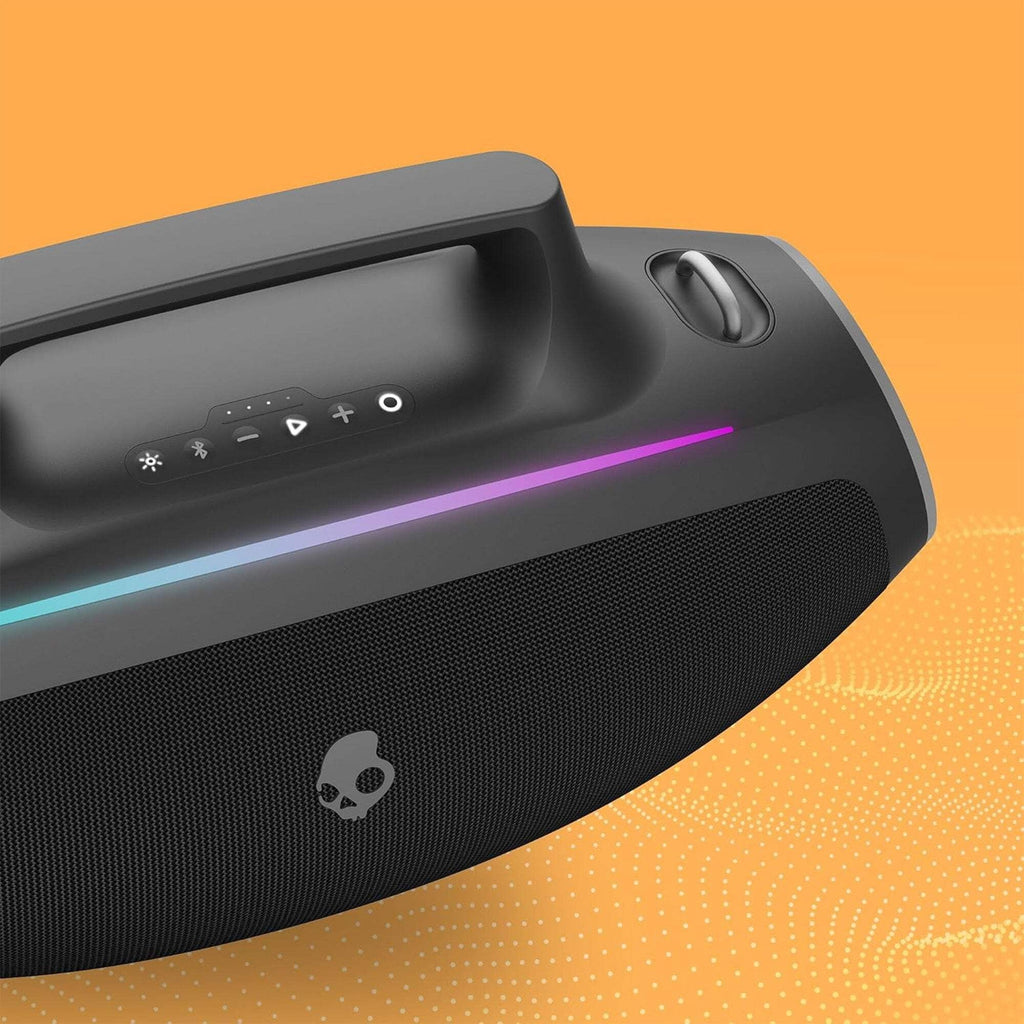 Barrel Bluetooth Boombox Party Speaker, Water-Resistant Portable Speaker, LED Lightshow Mode, 12 Hour Battery, Multi-Link