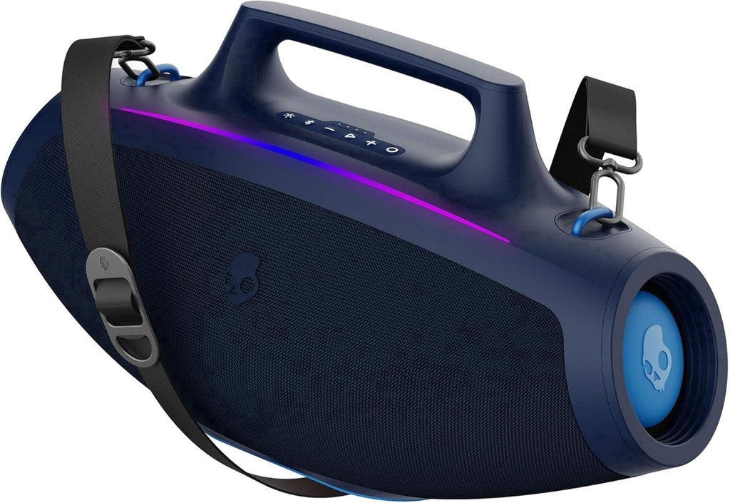 Barrel Bluetooth Boombox Party Speaker, Water-Resistant Portable Speaker, LED Lightshow Mode, 12 Hour Battery, Multi-Link
