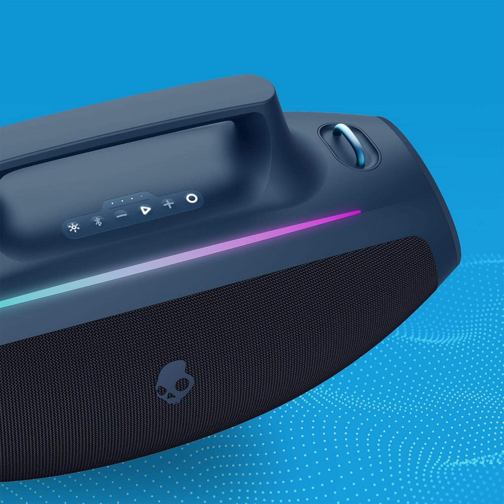 Barrel Bluetooth Boombox Party Speaker, Water-Resistant Portable Speaker, LED Lightshow Mode, 12 Hour Battery, Multi-Link