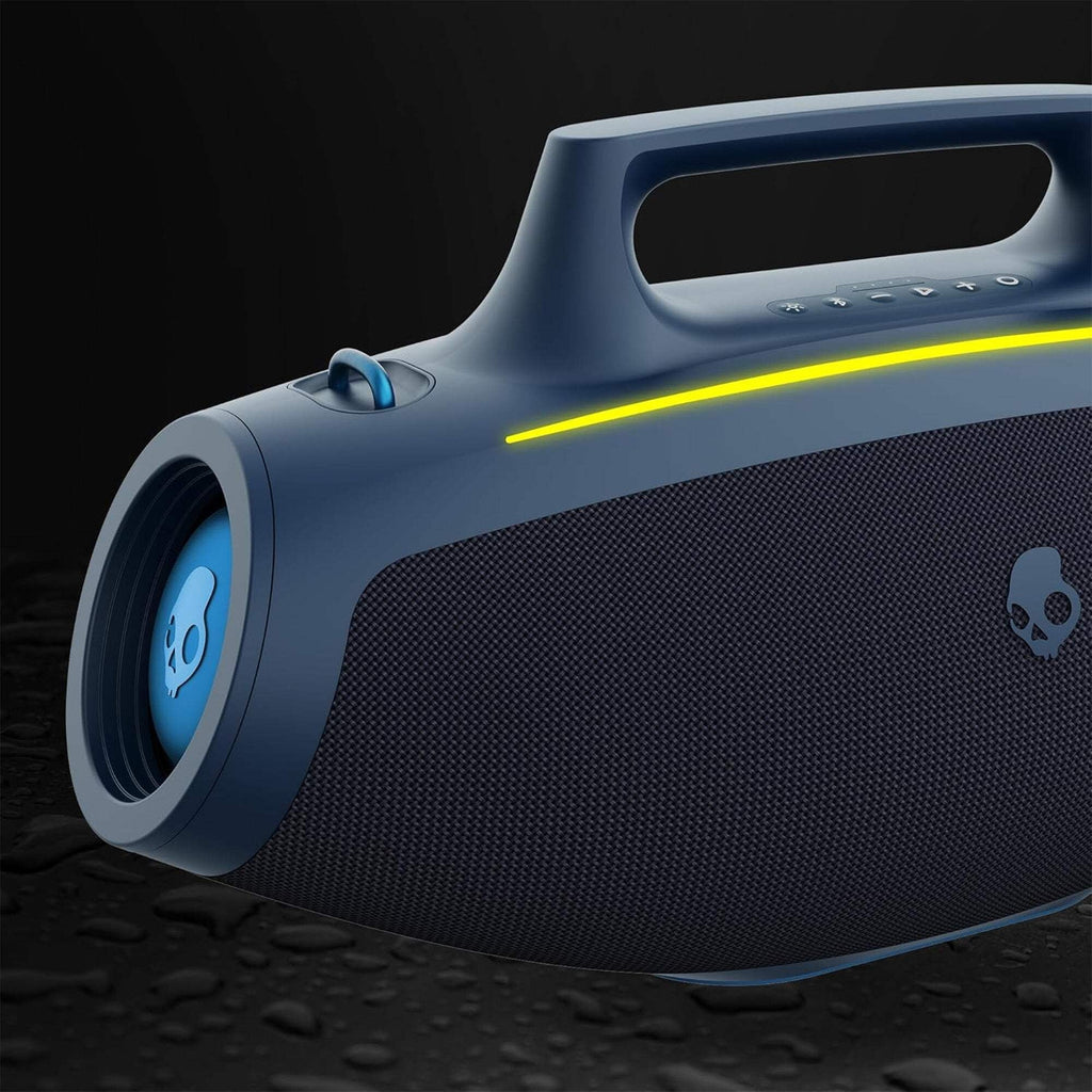 Barrel Bluetooth Boombox Party Speaker, Water-Resistant Portable Speaker, LED Lightshow Mode, 12 Hour Battery, Multi-Link