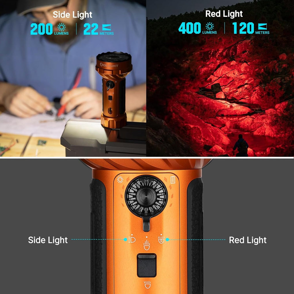Marauder Mini 2 Bright Flashlight 10,000 Lumen with 750 Meters Beam Distance, Rechargeable Light with Dual Charging &amp; 5 Lighting Modes for Outdoor, Camping, Emergencies (Midnight Blue)