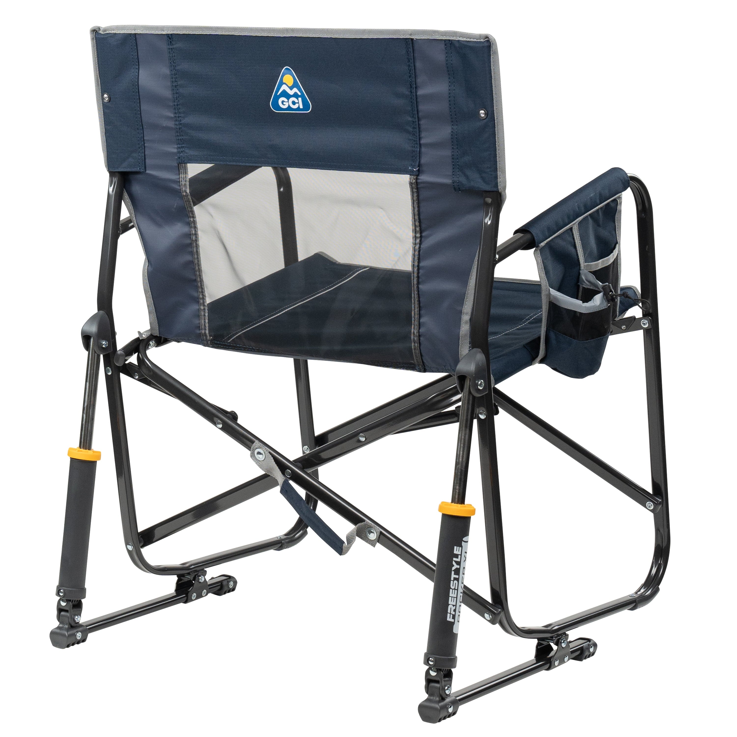 (2 pack) Freestyle Rocker XL Oversized Foldable Rocking Camp Chair, Indigo