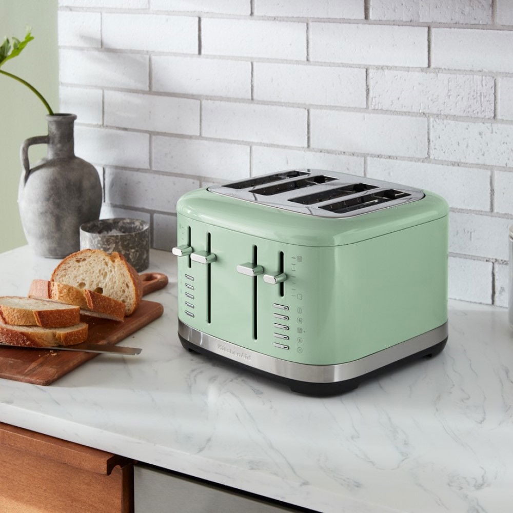 4 Slice Metal Toaster | Pistachio