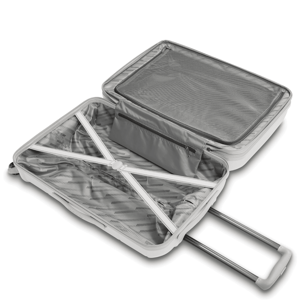 Stratum 2.0 Expandable Hardside Luggage with Spinner Wheels, White (3-Piece Set)