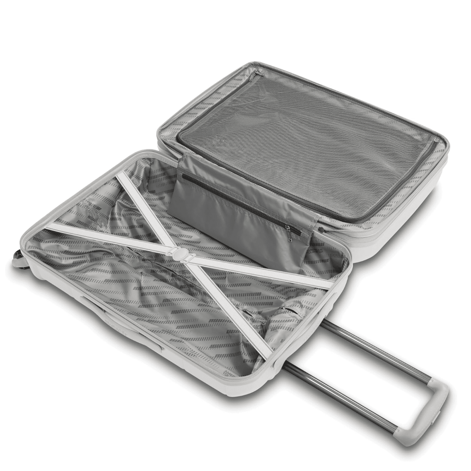 Stratum 2.0 Expandable Hardside Luggage with Spinner Wheels, White (3-Piece Set)