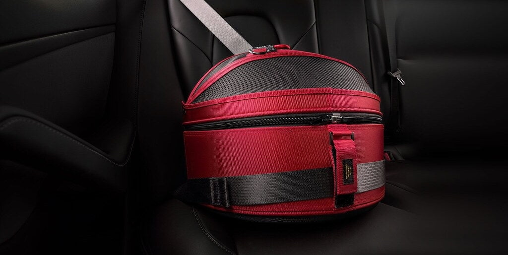 Mobile Pet Bed — Multi-use Travel Pet Bed, Crash-Tested Car Seat, &amp; Carrier for Dogs and Cats up to 15 Pounds (Strawberry Red)