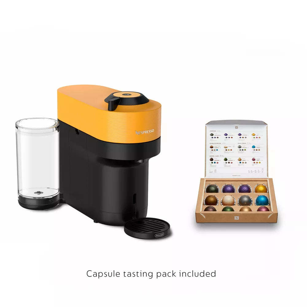 Vertuo Pop+ Combination Espresso and Coffee Maker with Milk Frother, Mango