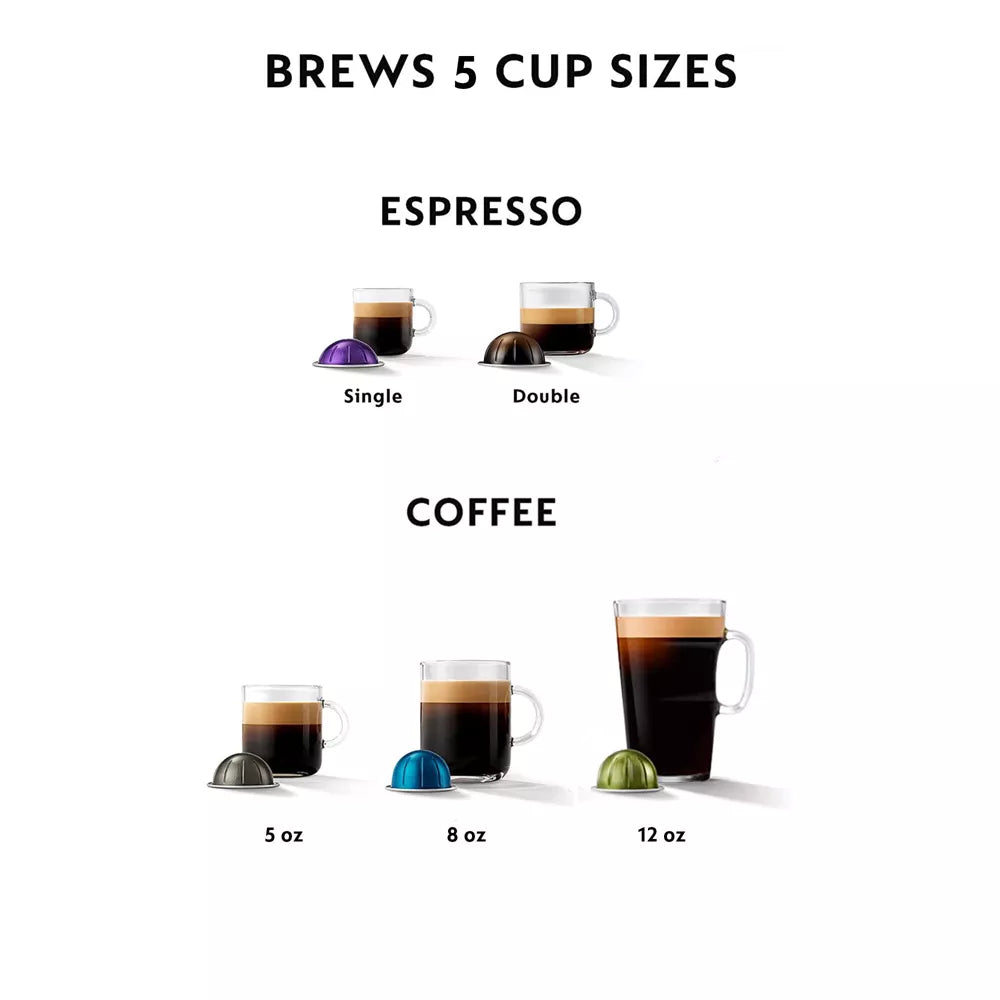 Vertuo Pop+ Combination Espresso and Coffee Maker with Milk Frother, Mango