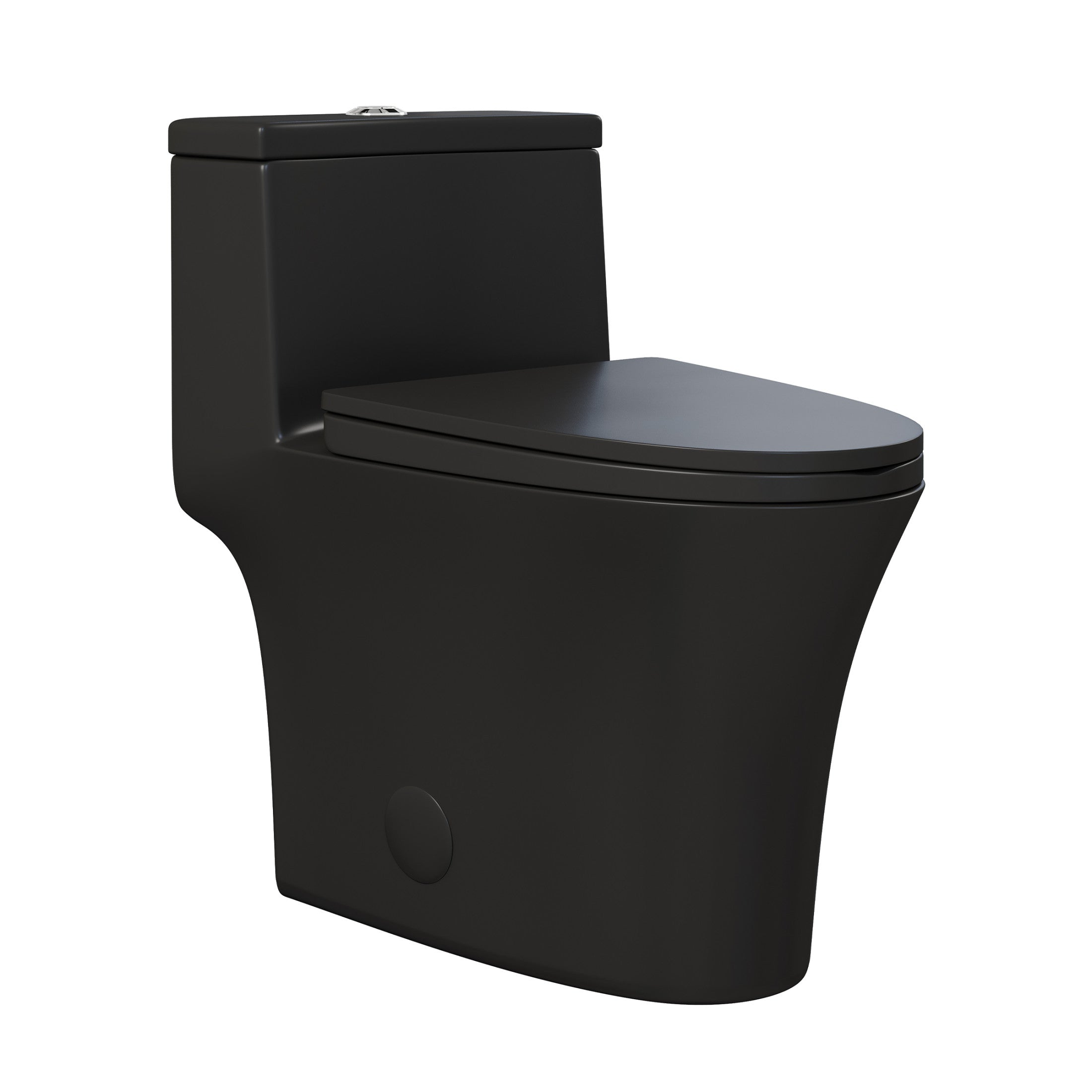 One-Piece 12" Rough-in 1.1/1.6 GPF Dual Top Flush Elongated Toilet in Matte Black