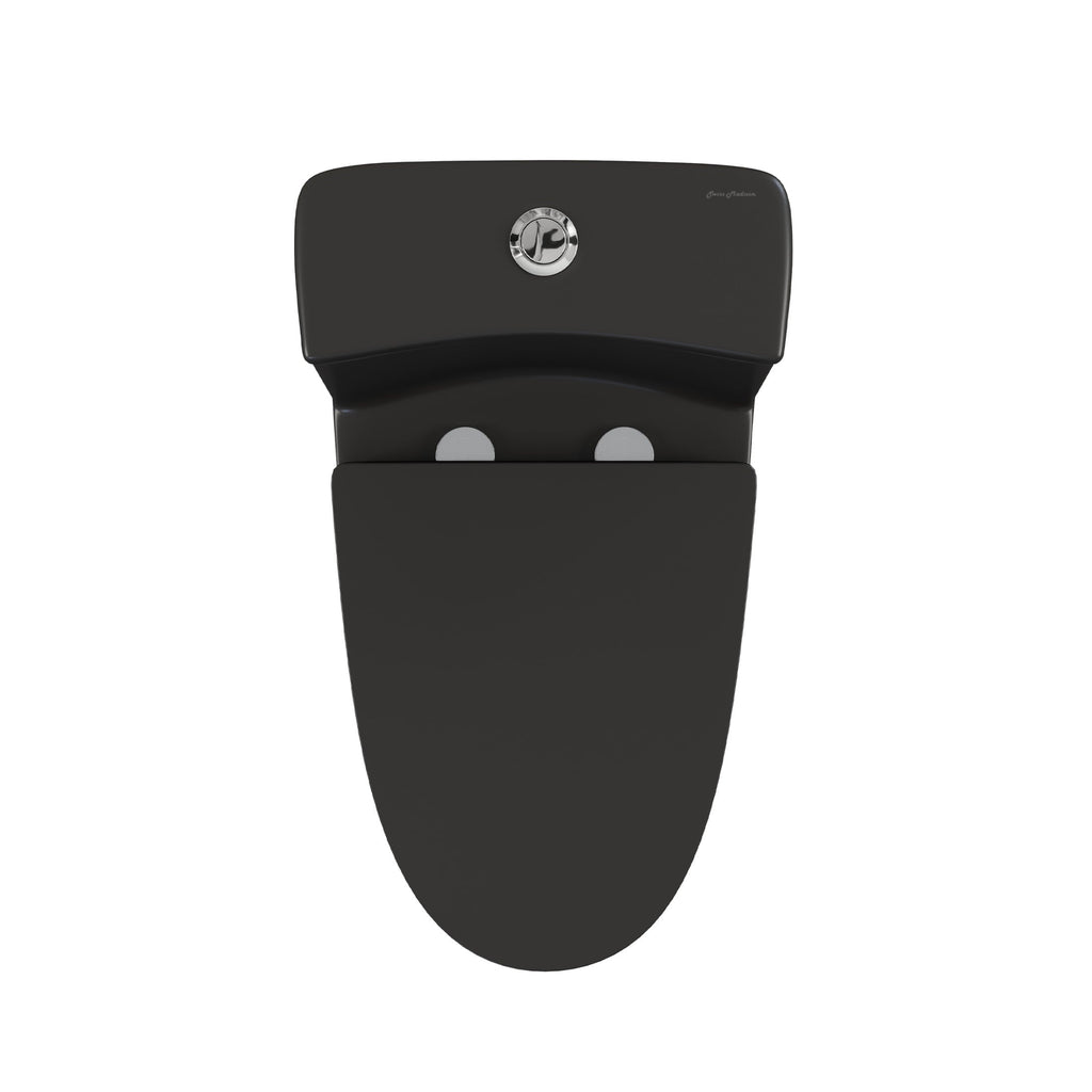 One-Piece 12" Rough-in 1.1/1.6 GPF Dual Top Flush Elongated Toilet in Matte Black