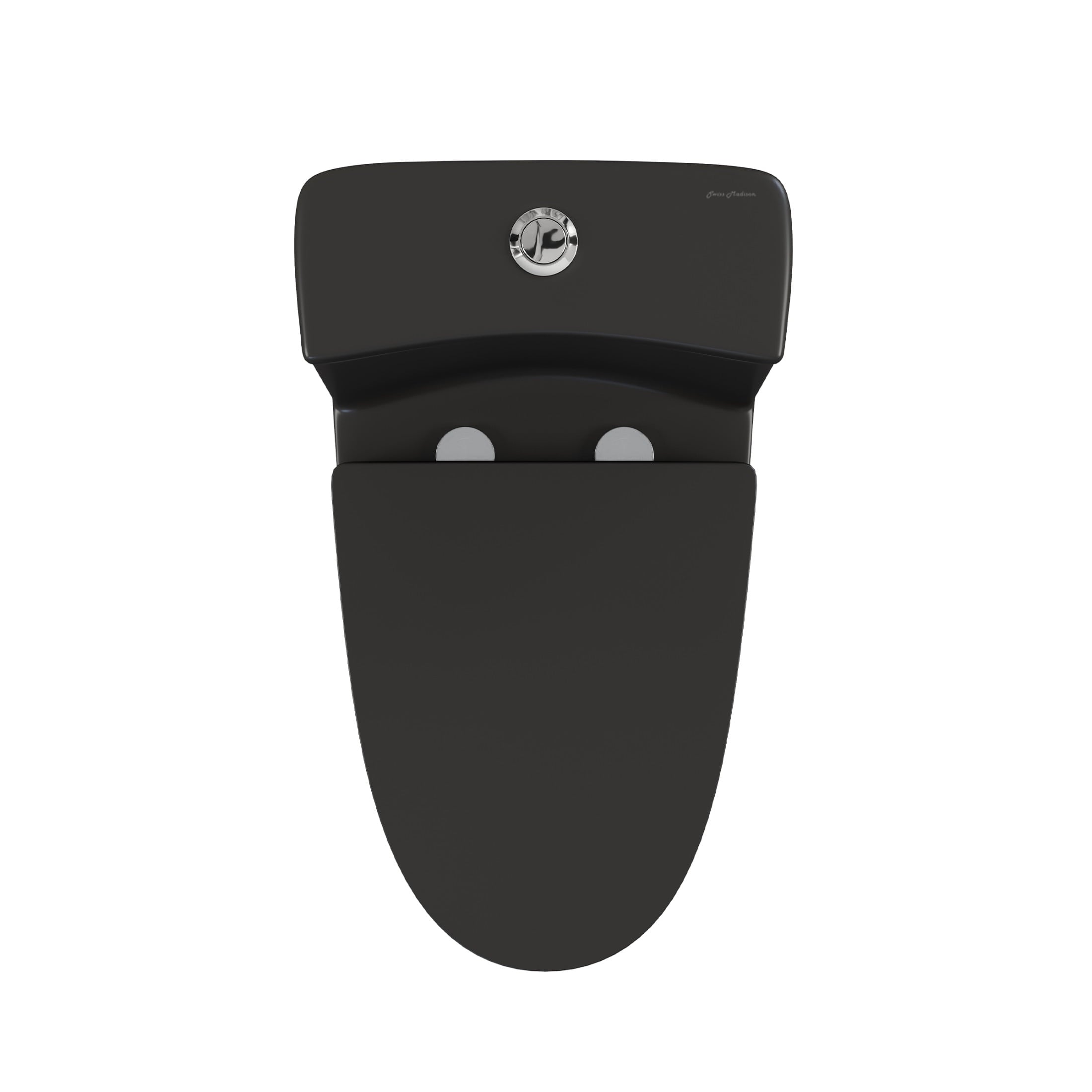One-Piece 12" Rough-in 1.1/1.6 GPF Dual Top Flush Elongated Toilet in Matte Black