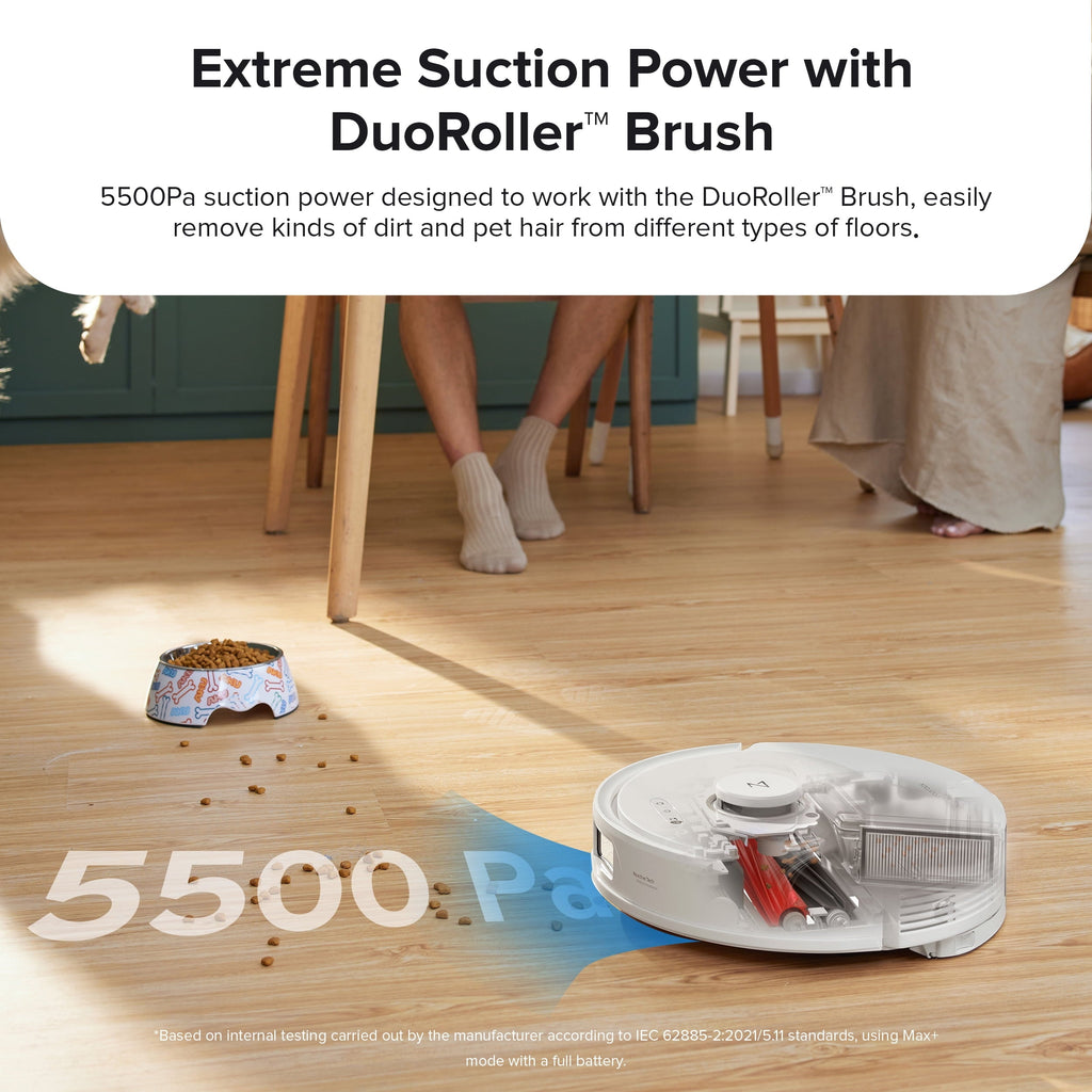 Q8 Max Robot Vacuum and Mop with Obstacle Avoidance, LiDAR Navigation, 5500Pa Suction Power, and App Control(White)