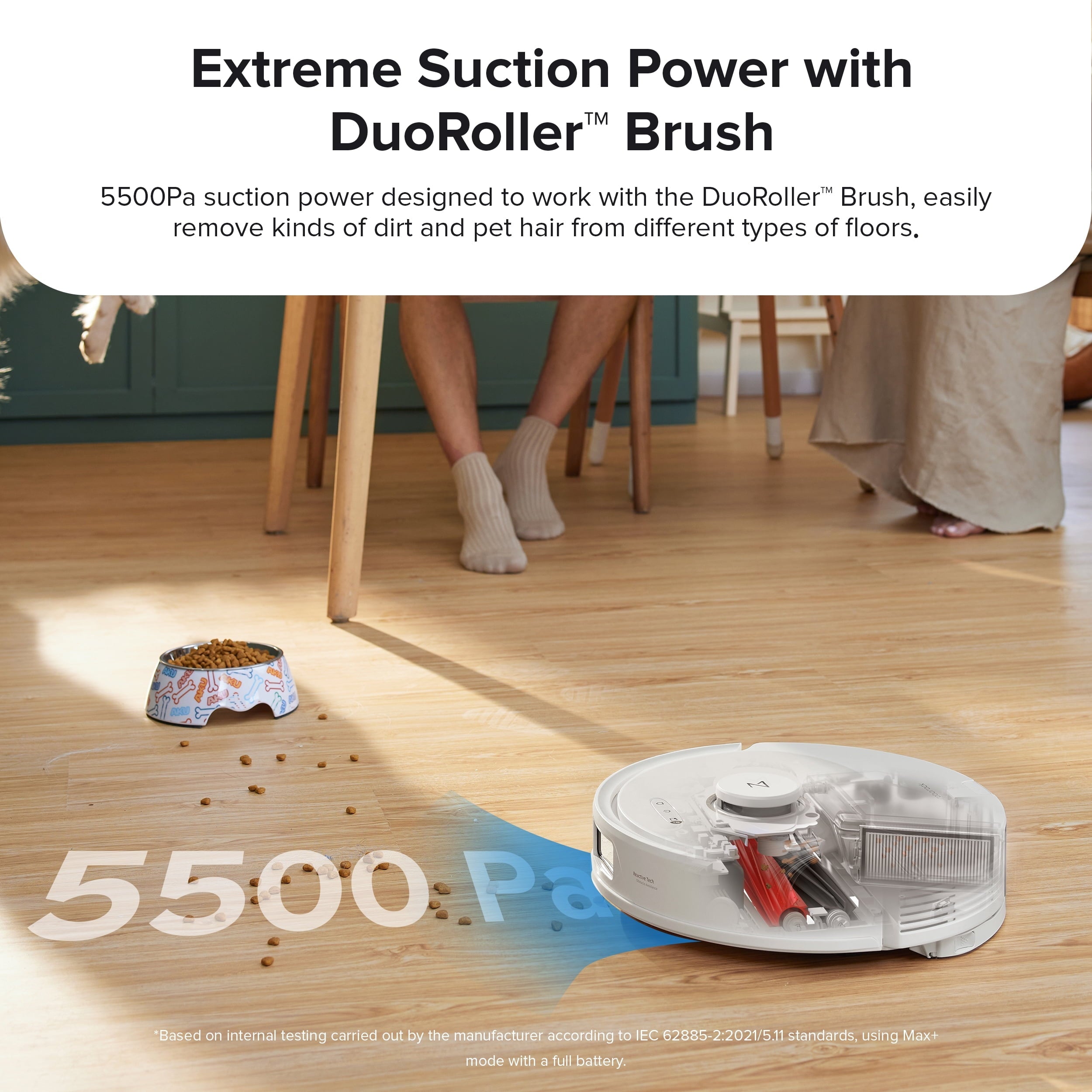 Q8 Max Robot Vacuum and Mop with Obstacle Avoidance, LiDAR Navigation, 5500Pa Suction Power, and App Control(White)